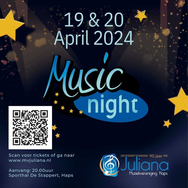 19&20 april: De MV Juliana Music Night in Haps