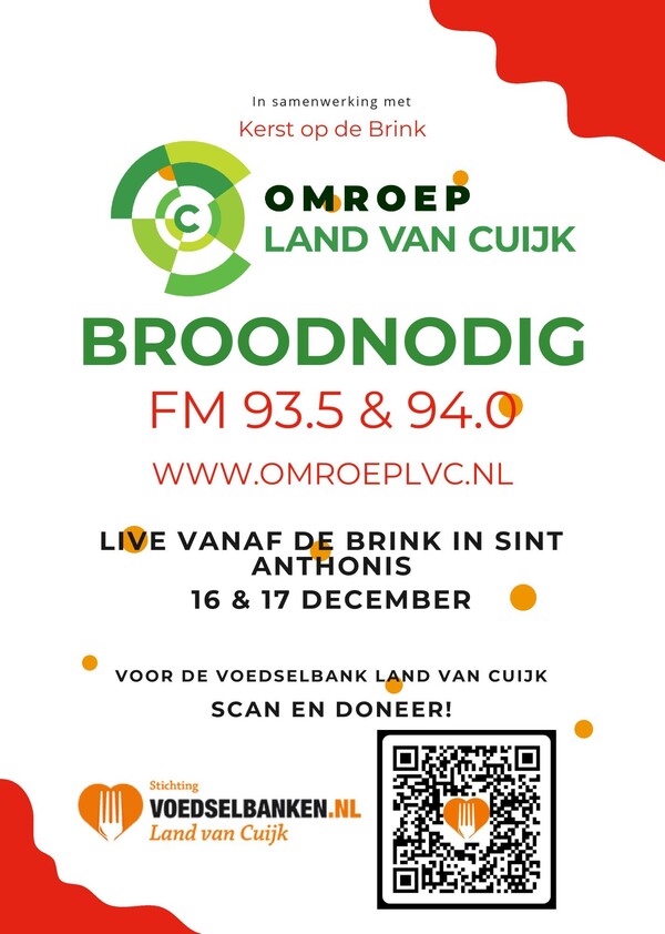 Uw hulp is BROODNODIG: Voedselbank thema weekend bij Omroep Land van Cuijk