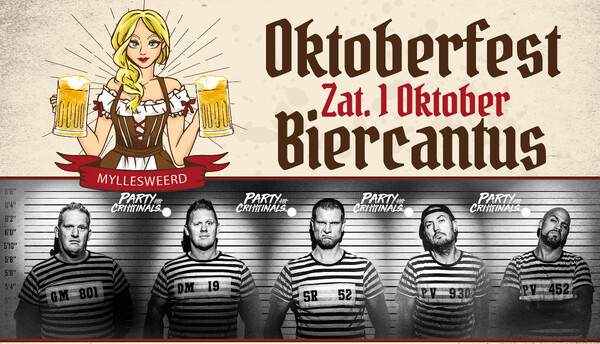 Zaterdag 1 oktober Oktoberfest met Biercantus in Myllesweerd