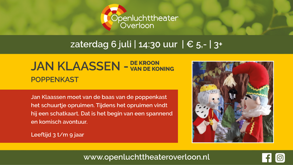 Jan Klaassen – Poppenkast in Openluchttheater Overloon