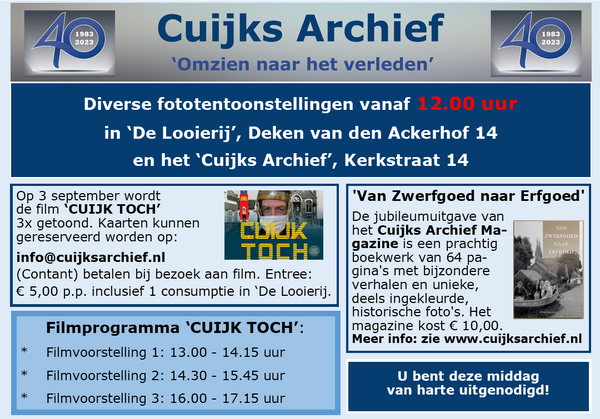 Fototentoonstelling Cuijks Archief