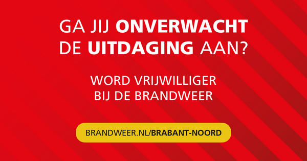 Brandweer Brabant-Noord zoekt vrijwilligers