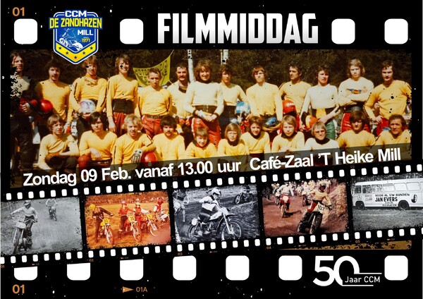 Motocrossclub CCM de Zandhazen viert 50-jarig jubileum met filmmiddag