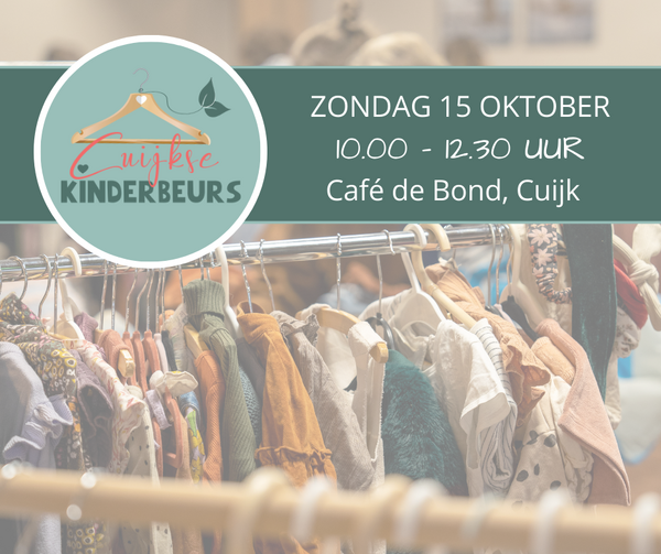 Kom 2ehands kinder-, babykleding en speelgoed shoppen of verkopen op de Cuijkse Kinderbeurs!