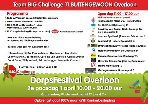 Dorpsfestival voor kankerbestrijding