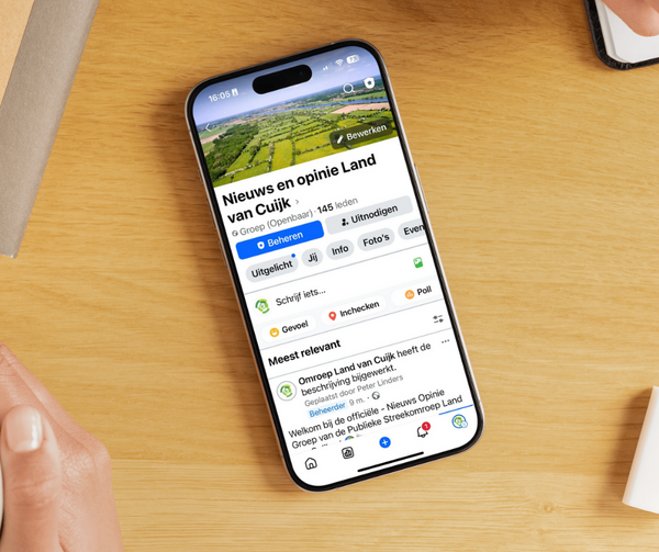 Praten over nieuws in de Omroep Land van Cuijk Facebook-community