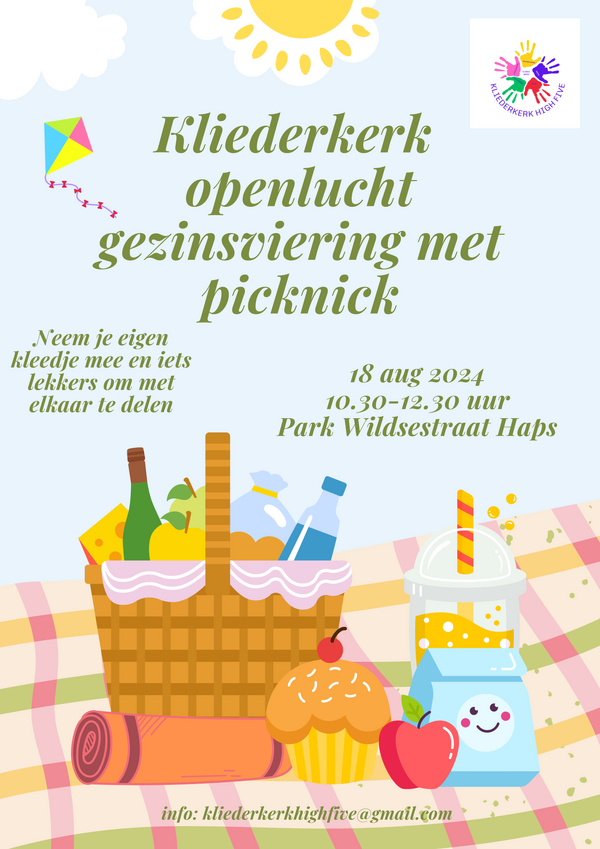 Openlucht gezinsviering met picknick