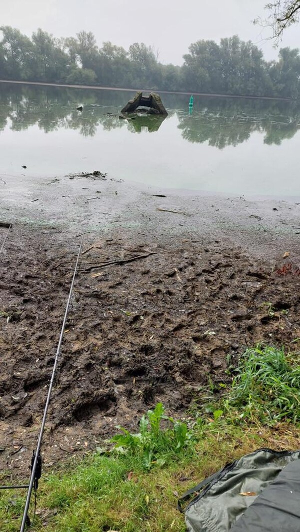 Foto's lage waterstand Maas