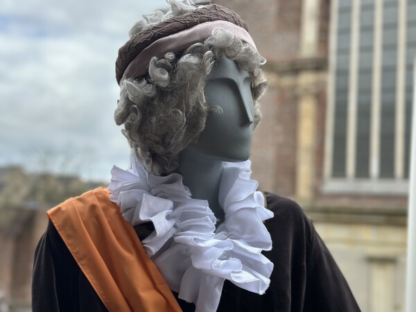 Historisch winkeltje voor Historisch Spektakel in oude stadhuis van Grave