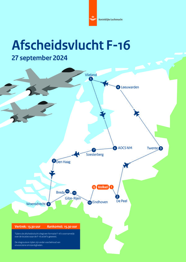 Afscheidsvlucht F-16's