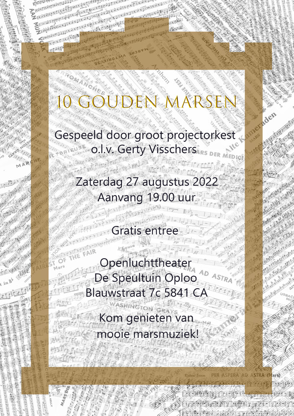 Concert met wereldberoemde marsmuziek in Oploo