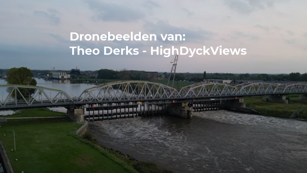 Dronebeelden en foto's van de gerepareerde stuw bij Nederasselt/Grave