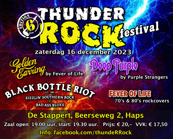 Rock-festival in Haps: Thunderrock 2023