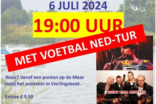 Aangepast programma Muziek op de Maas inclusief (voetbal)TV schermen