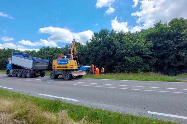 Vernieuwing asfaltlaag fietspad tussen Cuijk en Haps