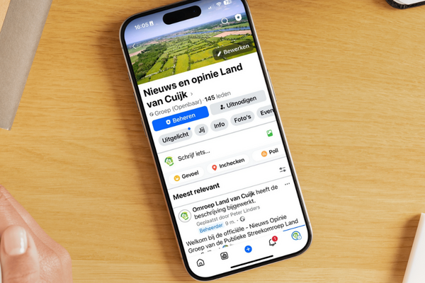 Praten over nieuws in de Omroep Land van Cuijk Facebook-community