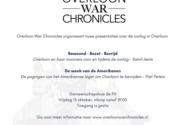 Overloon War Chronicles - Programma 13 & 14 oktober